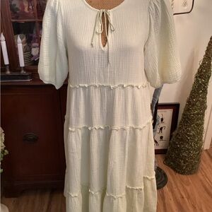 Scoop Gauze Boho Dress